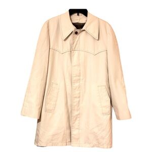 London Fog Vintage Beige Maincoat 38L Trench With Removable Fur Liner